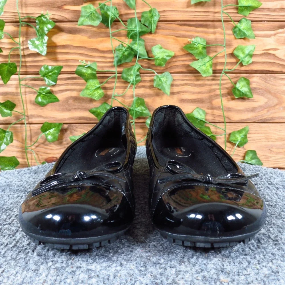 SafeTStep Sasha Comfort Women Ballet Flats Sz 6 Work Casual Black Quilted Patent